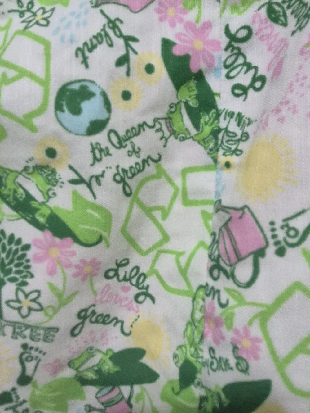 Lilly Pulitzer Originals “Lilly Loves Green” Strapless Mini Dress Frog Novelty - Picture 3 of 11